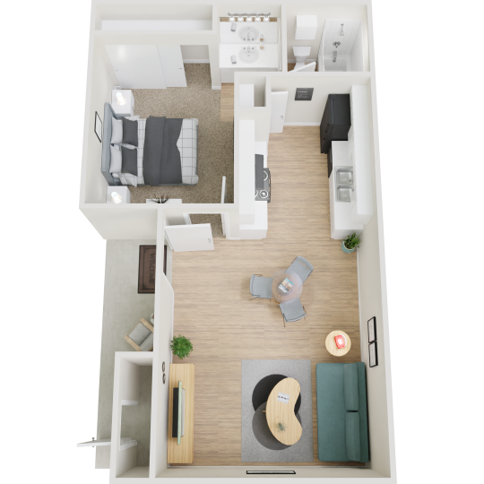 a kitchen filled with lots of furniture and decor